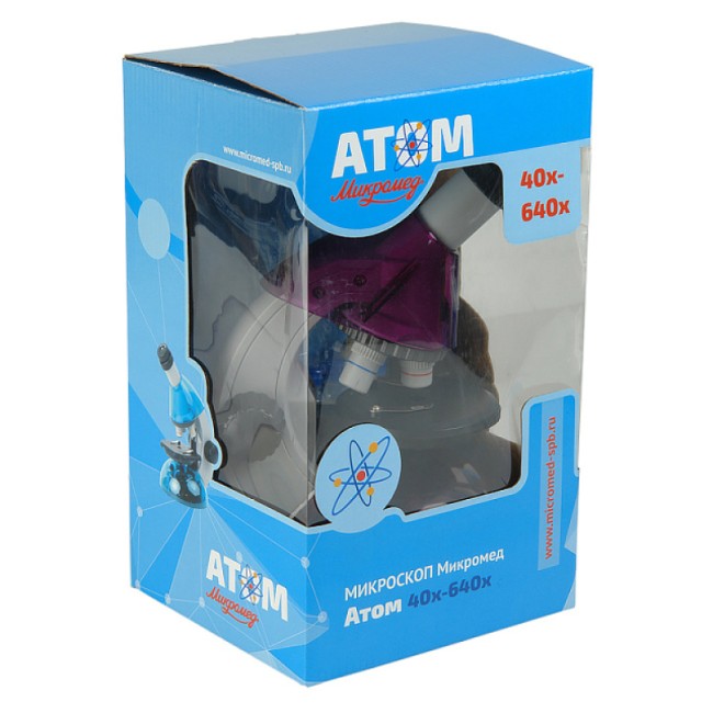 Микроскоп Микромед Атом 40x-640x (аметист) Микроскоп Микромед Атом 40x-640x (аметист)