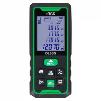 Лазерный дальномер RGK DL50G (с поверкой) - зеленый луч Лазерный дальномер RGK DL50G (с поверкой) - зеленый луч