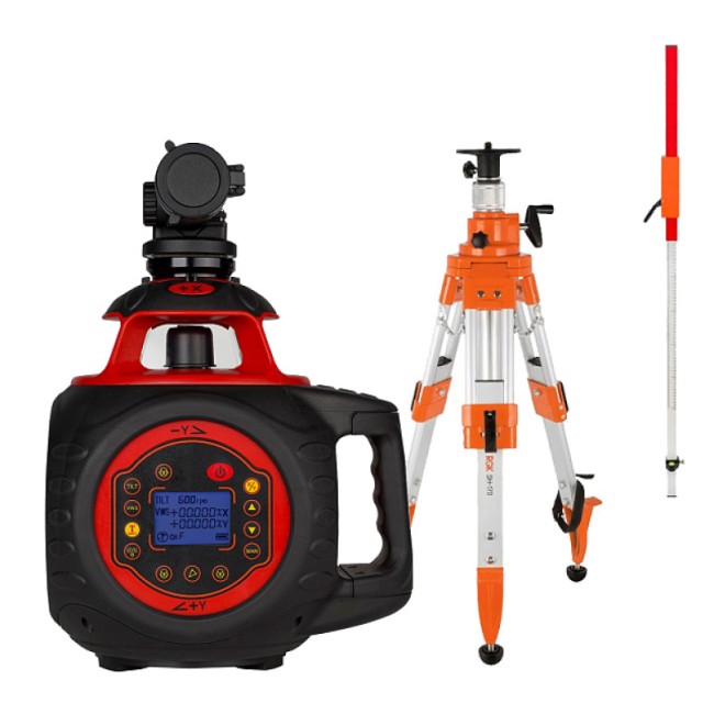 Комплект: ротационный нивелир AMO ROTOR 600 + штатив, рейка Комплект: ротационный нивелир AMO ROTOR 600 + штатив, рейка