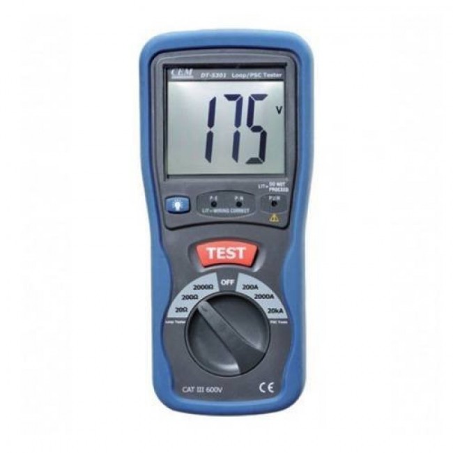 Тестер-измеритель сопротивления петли фаза-нуль CEM DT-5301 Тестер-измеритель сопротивления петли фаза-нуль CEM DT-5301