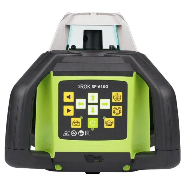 Комплект: ротационный нивелир RGK SP-610G + элевационный штатив RGK SH-340 Комплект: ротационный нивелир RGK SP-610G + элевационный штатив RGK SH-340