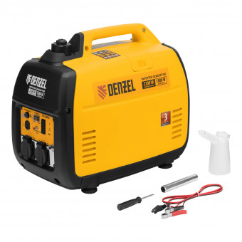 Генератор инверторный GT-2200iS, 2.2 кВт, 230 В, бак 4 л, закрытый корпус, ручной старт Denzel Генератор инверторный GT-2200iS, 2.2 кВт, 230 В, бак 4 л, закрытый корпус, ручной старт Denzel