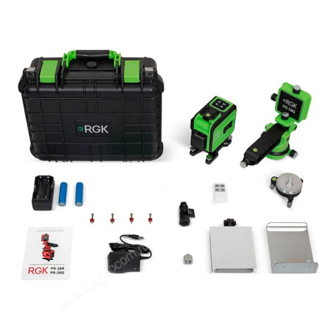 Лазерный уровень RGK PR-38G с калибровкой