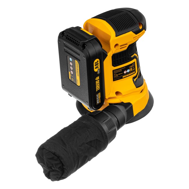 Машина шлифовальная эксцентриковая аккумуляторная COS-125 Denzel Машина шлифовальная эксцентриковая аккумуляторная COS-125 Denzel