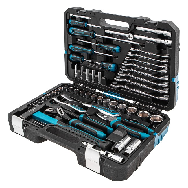 Набор инструментов 1/4", 1/2" CrV 76 предметов Gross Набор инструментов 1/4", 1/2" CrV 76 предметов Gross