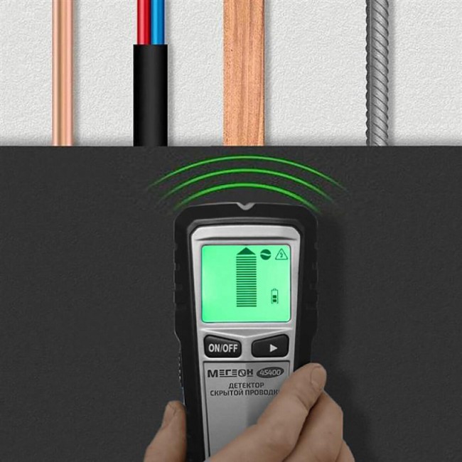 Детектор скрытой проводки МЕГЕОН 45400 Детектор скрытой проводки МЕГЕОН 45400