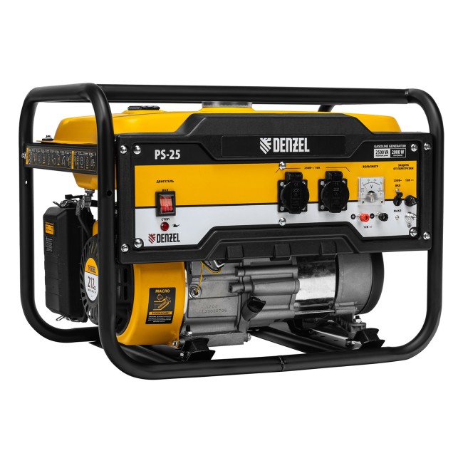 Генератор бензиновый PS 25, 2.5 кВт Denzel Генератор бензиновый PS 25, 2.5 кВт Denzel