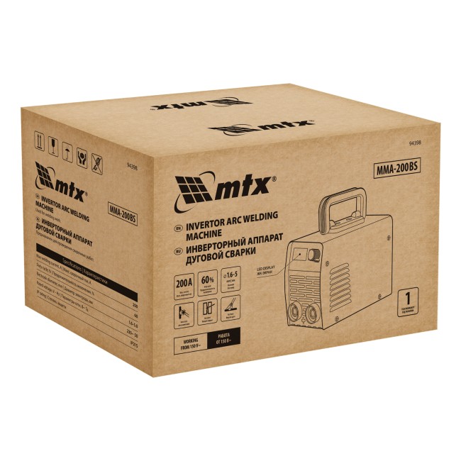 Инверторный аппарат дуговой сварки MMA-200BS MTX Инверторный аппарат дуговой сварки MMA-200BS MTX