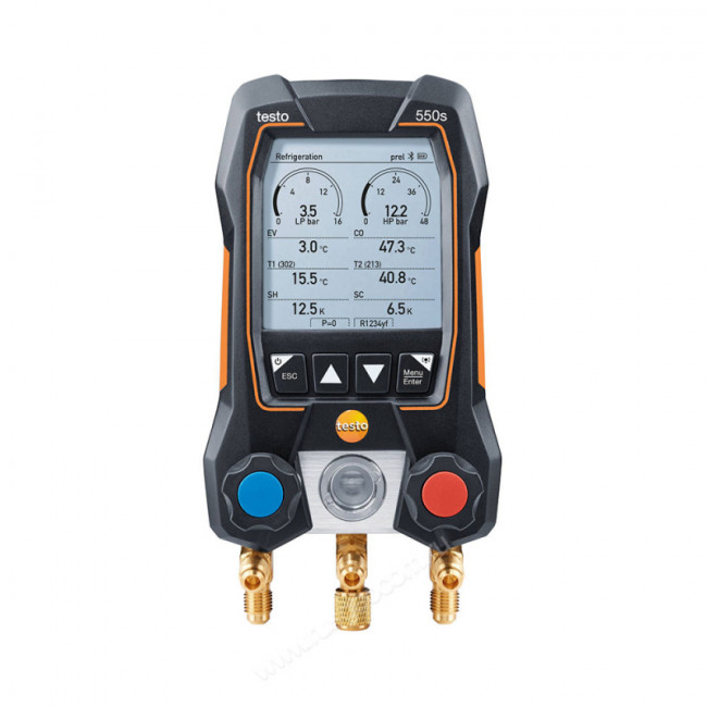 Цифровой манометрический коллектор Testo 550s комплект 3 в кейсе c шлангами