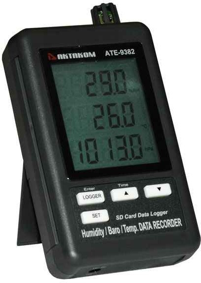 Измеритель-регистратор температуры, влажности, давления Актаком АТЕ-9382 Измеритель-регистратор температуры, влажности, давления Актаком АТЕ-9382