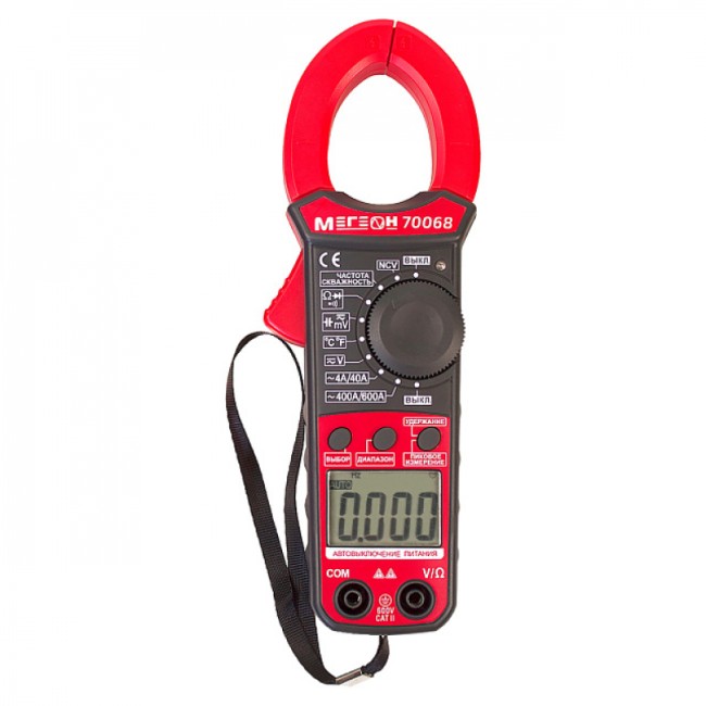 Цифровые токоизмерительные клещи, мультиметр МЕГЕОН 70068 Цифровые токоизмерительные клещи, мультиметр МЕГЕОН 70068