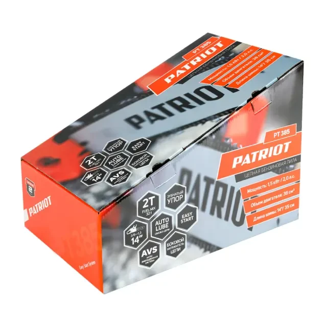 Пила цепная бензиновая Patriot PT 385 Пила цепная бензиновая Patriot PT 385
