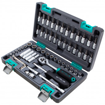 Набор инструментов, 1/4", CrV 57 предметов Stels Набор инструментов, 1/4", CrV 57 предметов Stels