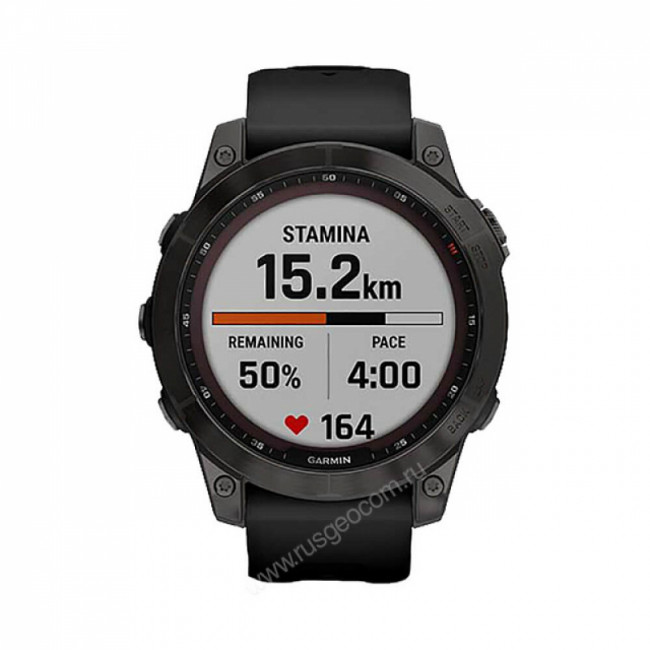 Часы Garmin Fenix 7 Sapphire Solar титановый черный DLC с черным ремешком Часы Garmin Fenix 7 Sapphire Solar титановый черный DLC с черным ремешком